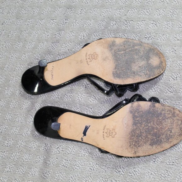 Classiques Entier Womens Sz 9.5M Black Patent Dot 3" Kitten Heels - Picture 6 of 6